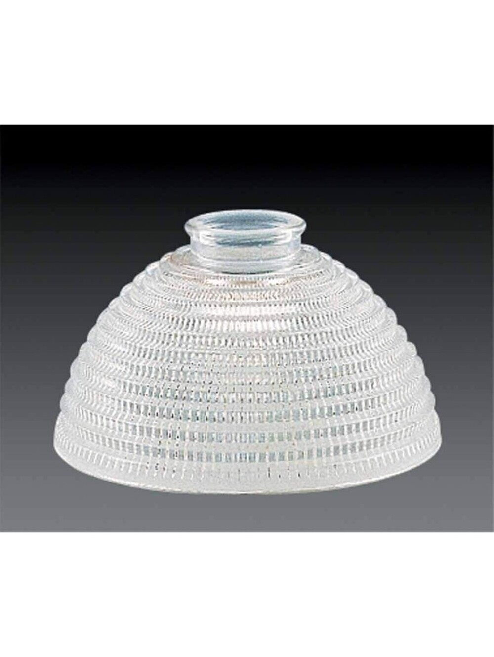 VOLUME LIGHTING GS-104 7" Dome-Shaped Clear Ribbed Glass